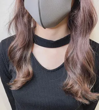 セミロング カラー パーマ ヘアアレンジ メンズ キッズ ネイル マツエク・マツパ オリーブカラー 特化　　kaiのヘアスタイル