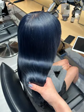 ロング カラー ナミ🩶暗髪/暖色 ❤️/透明感/縮毛のヘアスタイル