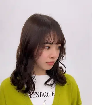 ミディアム 透明感ハイトーン特化 /ケアブリーチ/莉駒のヘアスタイル