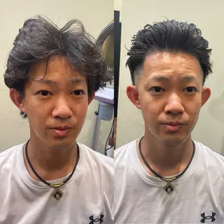 ミディアム パーマ メンズ トレサンパ所属・💈トレサンパ 💈金山駅✂︎愛実のヘアスタイル