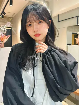 ロング カラー パーマ 🎀小顔×似合わせ× 透明感カラー🎀のヘアスタイル