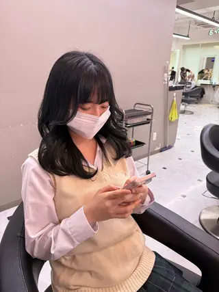 ロング カラー 韓国風🤍グレ ージュ🤍たくみのヘアスタイル