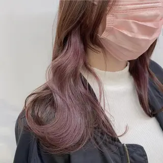 セミロング カラー 🥞ベージュ系カラー 【すずきりほ】🥞のヘアスタイル