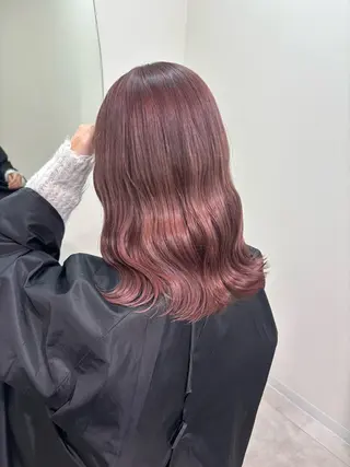 ミディアム カラー 広島/わかな/ヘア セット/オリーブのヘアスタイル