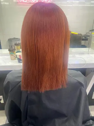 セミロング カラー ハイトーンカラーエク ステ🌺RENA🌺のヘアスタイル