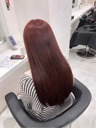 ロング カラー 女の子が好きな色 モテ暖色🎀🪽のヘアスタイル