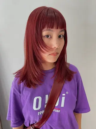 ミディアム カラー パーマ ヘアアレンジ メンズ tatsumi/ボブ ウルフ/レイヤーのヘアスタイル