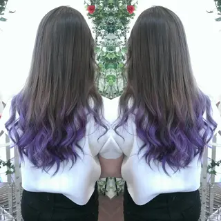 ロング カラー 植田 /エクステ /ブリーチ/髪質改善のヘアスタイル
