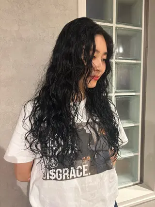 ロング カラー mao 暖色 海外風カラー🌿❤️のヘアスタイル