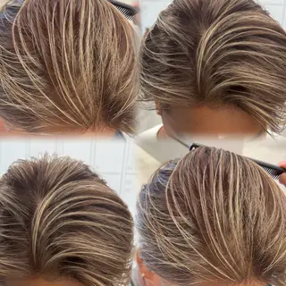 ショート 🇺🇸ルミナ🔥 外国人風ハイライトのヘアスタイル