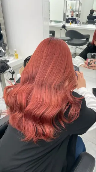 ロング カラー mina/暖色カラー 🥀韓国風カット🥀のヘアスタイル