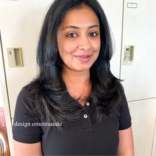 ミディアム カラー パーマ ヘアアレンジ メンズ 表参道Lise おおいしおりのヘアスタイル