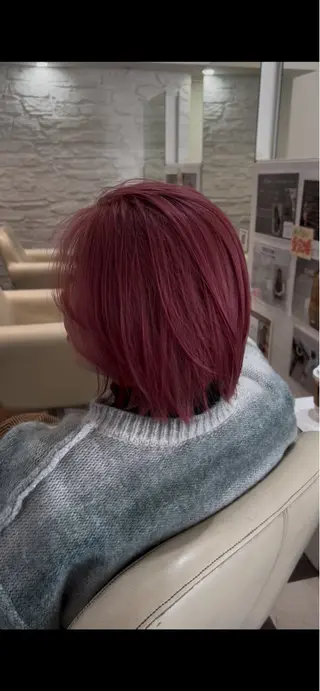 ミディアム カラー ボブ特化美容師 中　綾斗のヘアスタイル
