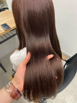 ロング カラー 上田 エミのヘアスタイル