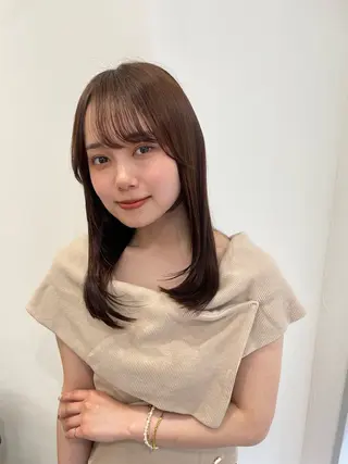 ミディアム 透明感カラー 🩰あさのヘアスタイル