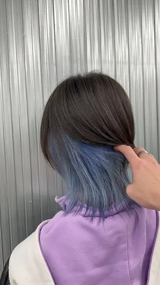 ミディアム カラー 🌈インナーカラー 手塚直生のヘアスタイル