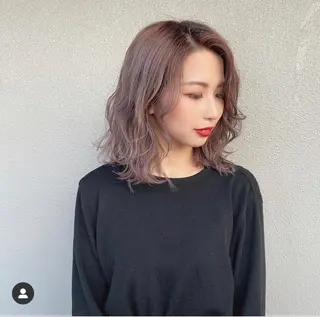 ミディアム カラー 🪐SOURCE 塚口 シマブクロ🪐のヘアスタイル