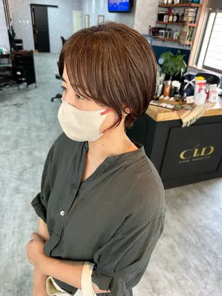 ショート C’LD hair produce /シールドヘア所属・モテ髪/ボブ/ショー ト/アダチフウトのヘアスタイル