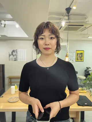 ショート パーマ パーマ＊ 顔まわり似合わせのヘアスタイル