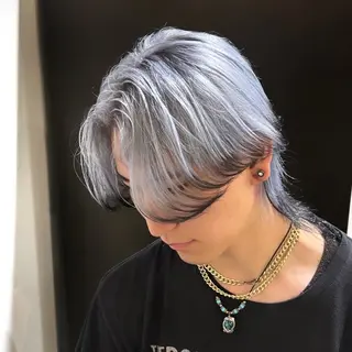 カラー メンズ ハイトーン/デザイン カラー/悠斗のヘアスタイル