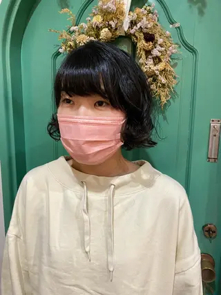 ショート パーマ 佐藤 美咲のヘアスタイル