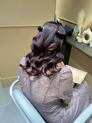 セミロング ヘアアレンジ 🫧tomoka 透明感カラー🫧のヘアスタイル