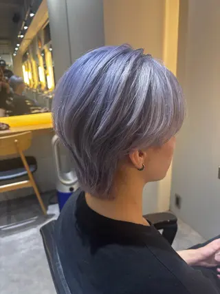 カラー メンズ ハイトーン/アレンジ 🎀アオイ🎀のヘアスタイル