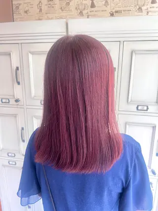 セミロング カラー レイヤーカット 特化 ☘︎︎せりのヘアスタイル