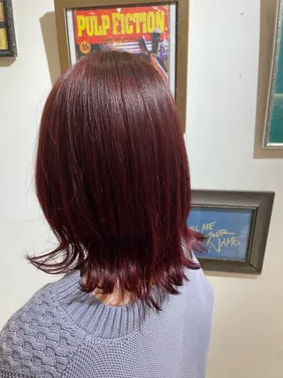 カラー ブリーチなしWカラー 縮毛矯正・清水天空のヘアスタイル