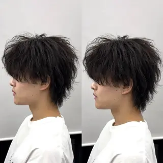 ミディアム パーマ メンズ 渋谷/メンズ専門/ 泉　龍之介のヘアスタイル