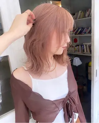 ミディアム カラー ヘアアレンジ ❤️カラー得意 🧡松浦睦樹❤️のヘアスタイル