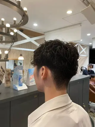 ショート パーマ メンズ 柴田 枝利子のヘアスタイル