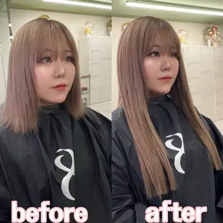 ロング カラー MOE🐈‍⬛🎀 エクステ/ワンホンのヘアスタイル