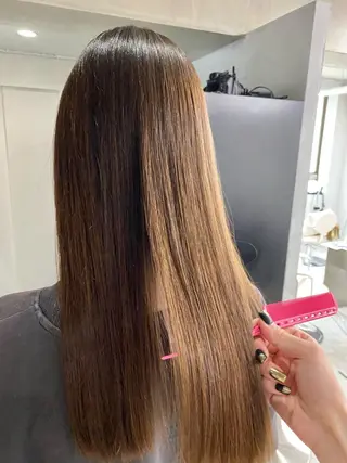 ロング 田代 佳穂のヘアスタイル