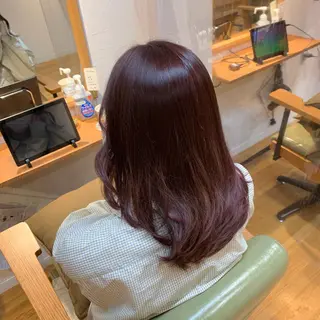 セミロング カラー little 小濱彰太のヘアスタイル