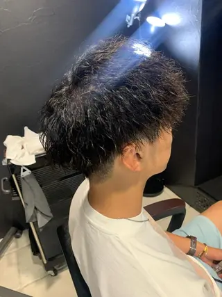 ショート メンズ メンズパーマ/難波/ 心斎橋　室園亮佑のヘアスタイル