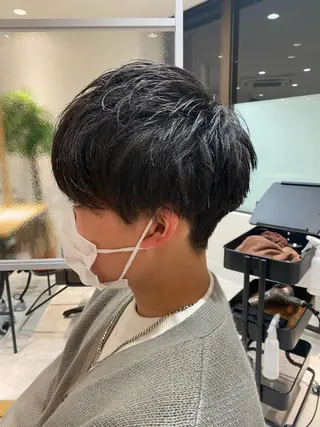 ショート メンズ カルマパーマ韓国ヘア shiryuのヘアスタイル