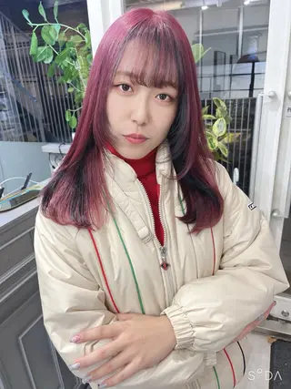 セミロング カラー 🎀透明感 カラー🎀ミズキのヘアスタイル