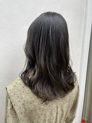 セミロング ブラウン/盛れる 顔周り/髪質改善のヘアスタイル