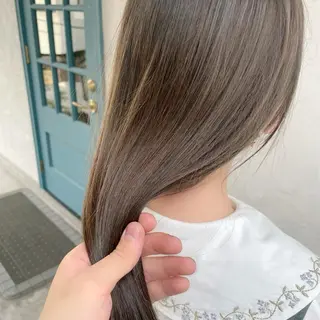 ロング カラー 顔周りカット× 髪質改善【リョウ】のヘアスタイル