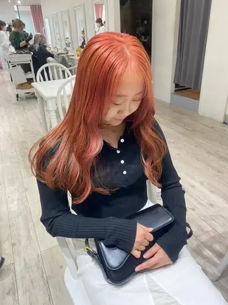 ロング カラー ヘアアレンジ 韓国ヘア /aibiのヘアスタイル