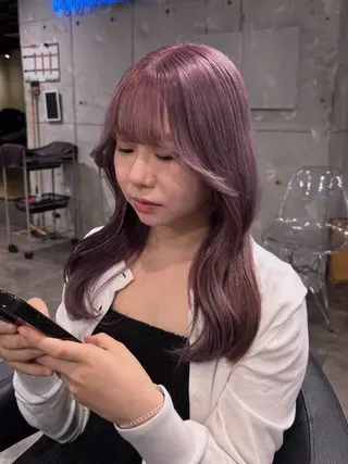 ロング カラー ハイトーンブロンド 横浜💞ミオのヘアスタイル