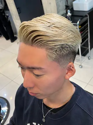 ショート カラー メンズ BINGO HAIR WORKS 【ビンゴヘアワークス】所属・🎱メンズフェード 特化HYOGA🎱のヘアスタイル