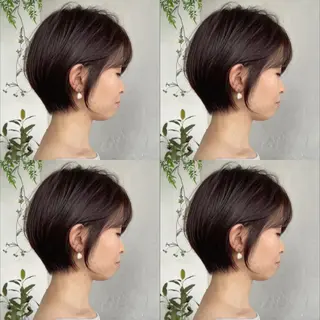 ショート カラー 京都大人女性ショート 徒歩1分/秋山のヘアスタイル