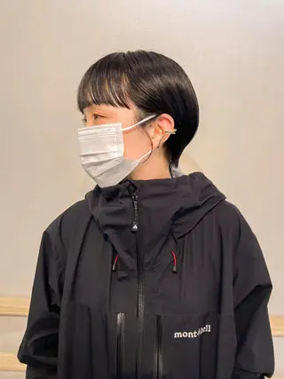 ショート カラー パーマ* 顔まわり似合わせのヘアスタイル