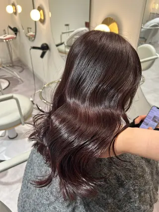 ミディアム カラー 美髪✨艶髪✨髪質改善 カラー特化❕阿部里美のヘアスタイル