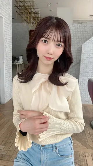 ミディアム 撮影カットモデル募集 前髪、顔周り/徳永のヘアスタイル