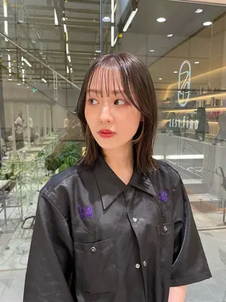 ミディアム カラー hina☺︎ 髪質改善/ストレートのヘアスタイル