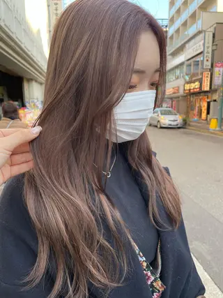 ロング ニュアンスネイル/ ボブ/まちゃこのヘアスタイル