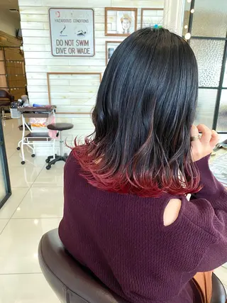 ミディアム riho/ブリーチ/ デザインカラー/辻堂のヘアスタイル